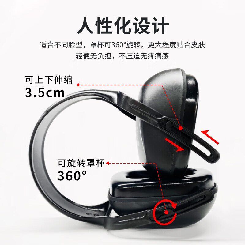 胜丽隔音耳罩工业级降噪儿童睡觉专用车间学生超强专业防噪音耳罩