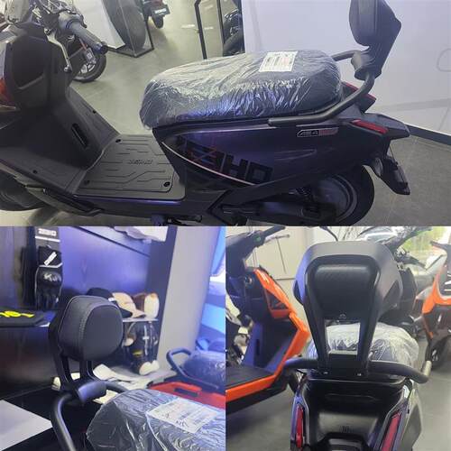 适用极核AE4SE+电动车铝合金后靠背 EZ3圆管管扶手铝腰靠直上专用
