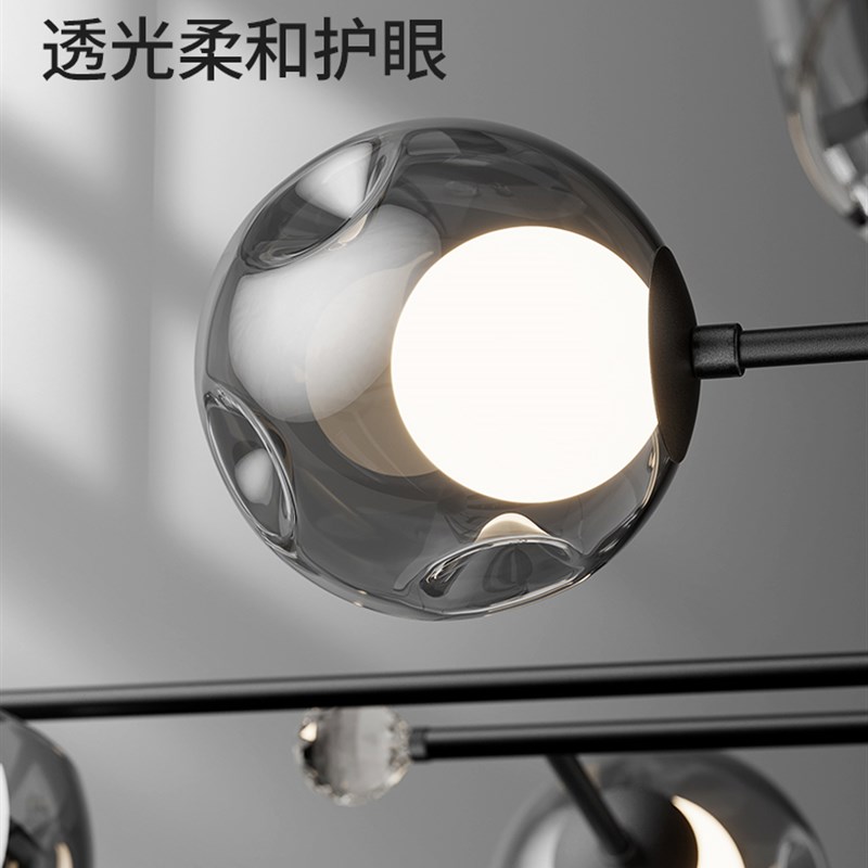 客厅吊灯2026新款意式高级玻璃创意个性餐桌吊灯中山灯具全屋套餐