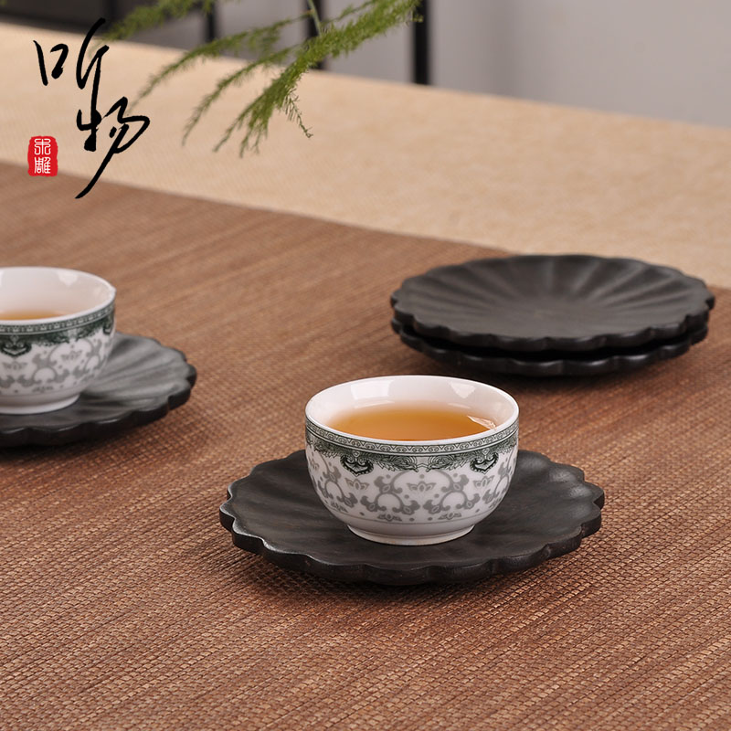 红木质杯垫摆件茶壶托茶杯底座实木托架茶艺茶具配件商务礼盒礼品