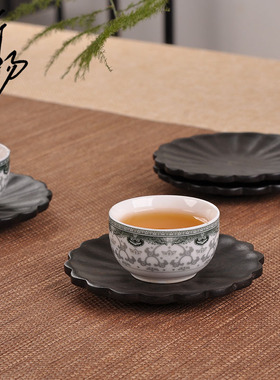 红木质杯垫摆件茶壶托茶杯底座实木托架茶艺茶具配件商务礼盒礼品