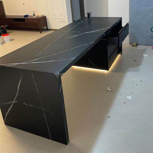 款岩岛台餐用功体式户型西奢制齐平板桌家多能一吧台小厨轻岛台定