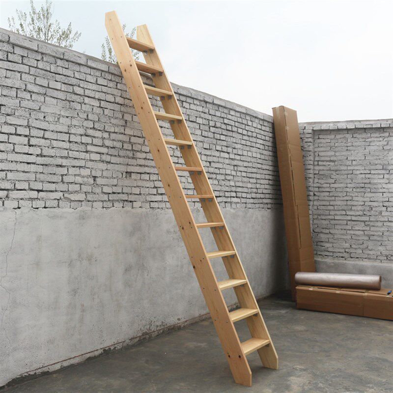 实木质直梯子登高台阶家用室内定制简易单移活动复式loft阁楼楼梯