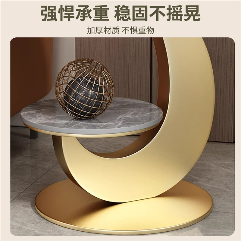 轻奢边几客厅沙发边桌阳台小圆桌高级感创意小桌子简易家用小边几