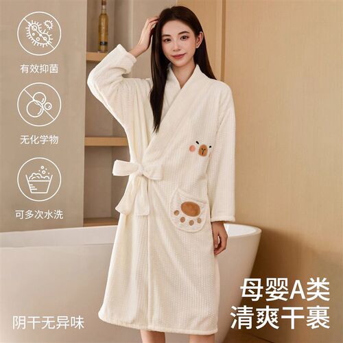 浴袍可穿式吸水浴巾洗澡柔软速干浴裙2025新款女秋冬季家用不掉毛