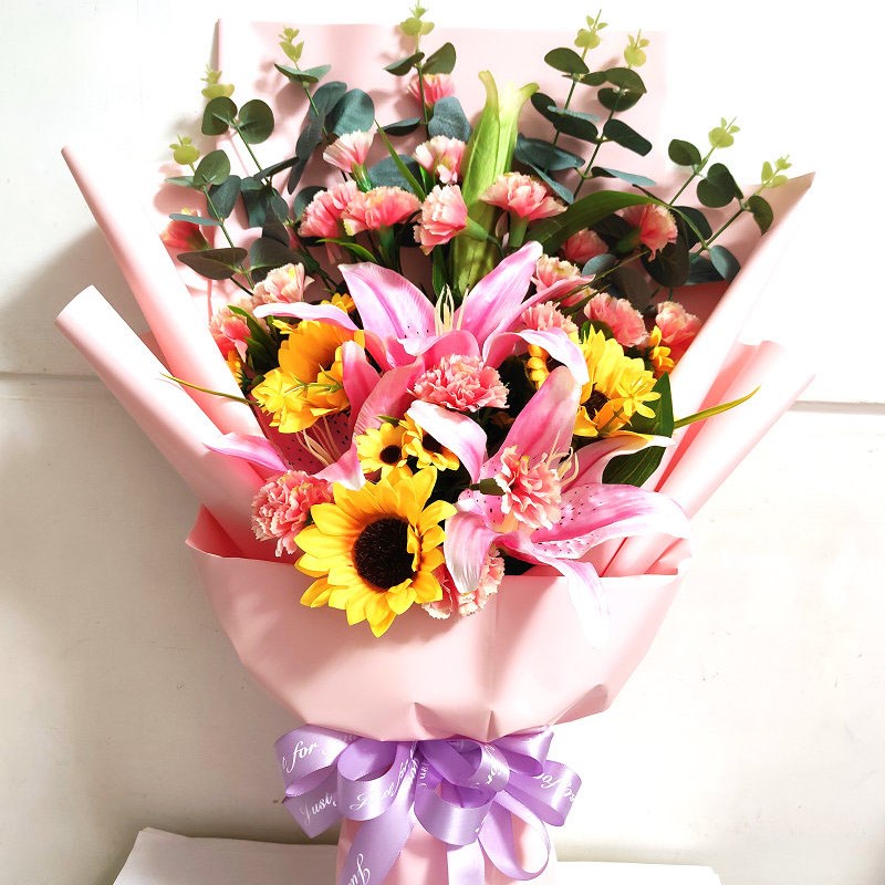 仿真花束手捧花颁奖舞台献花交车假花毕业季拍照教师节母亲节绢花