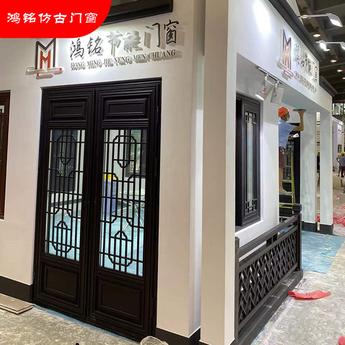 中式铝合金仿古门75系列重型折叠门杭州断桥铝120系列重型推拉门