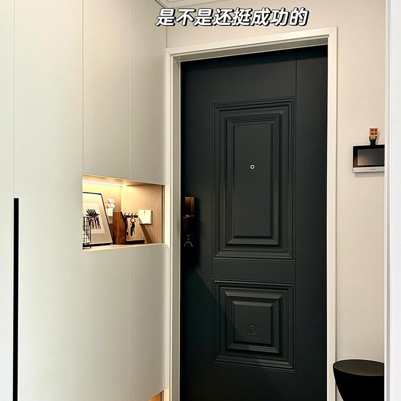 防盗门翻新自粘入户门专用门贴纸高级感贴膜门框改色加厚木门改造