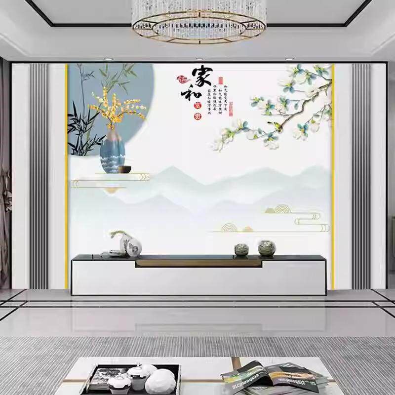 现代简约碳晶板快装轻奢客厅电视背景墙扣板卧室竹木纤维护墙板