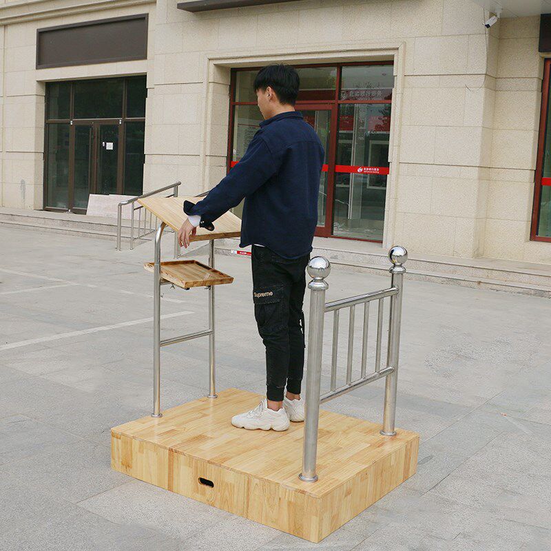 指挥台大合唱实木指挥台站台架音乐教室合唱台踏步合唱谱架指挥台