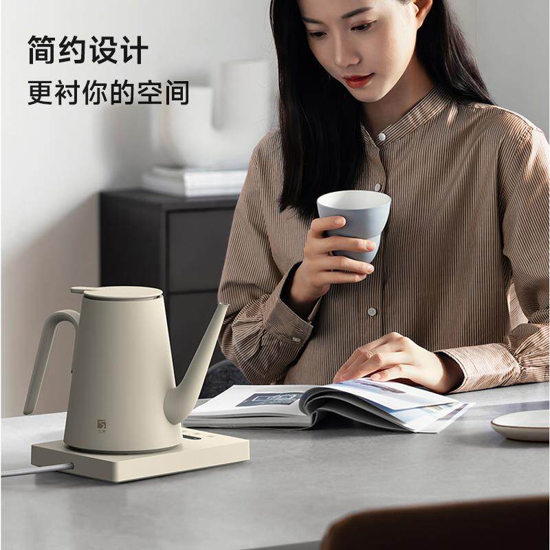 三界K1-B妙控电热水壶数显保温烧水壶家用长壶嘴泡茶冲咖啡养生壶