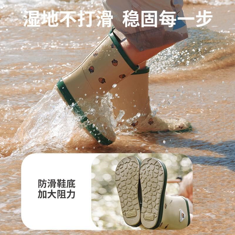 儿童雨鞋小孩雨靴男童女孩防水雨鞋户外胶鞋大童防雨鞋套