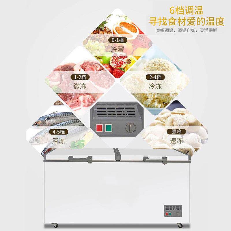 耀航柜卧式冰柜商大能容量冰箱家用冷藏冷冻保鲜节冷用展示冷柜