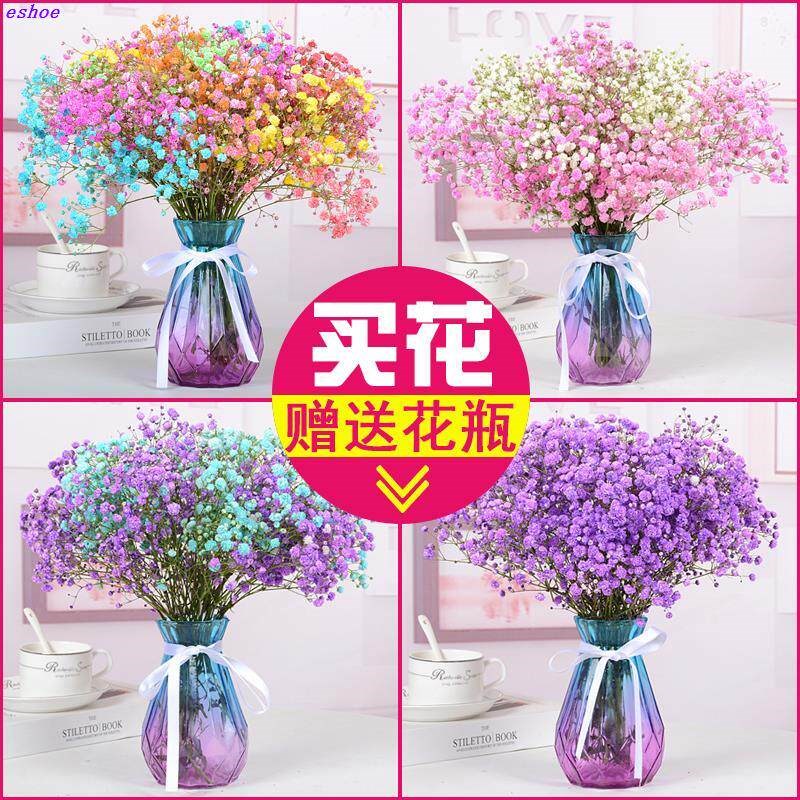 装饰摆设花瓶客厅天然家居摆饰干燥花花束真花插花卧室满天星鲜花