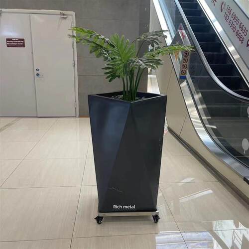 不锈钢花盆托盘阳台底座万向轮移动底盘承重托架定制圆形方形底座