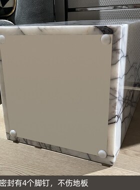 天然大理石展示底座简约现代风格高端花架客厅落地装饰可定制石材