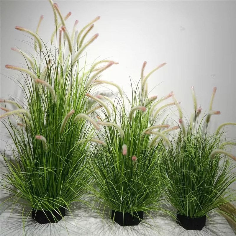 仿真网红天然芦苇假花绿植狗尾草商场店面植物造景家居盆栽摆件