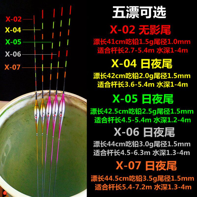 高级免调漂电子夜光漂钓鱼线组套装带漂主线子线双钩全套绑好调好