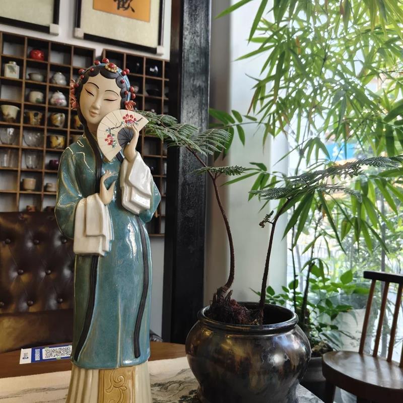 陶瓷侍女仕女侍女摆件家居客厅办公室装饰品送礼佳品