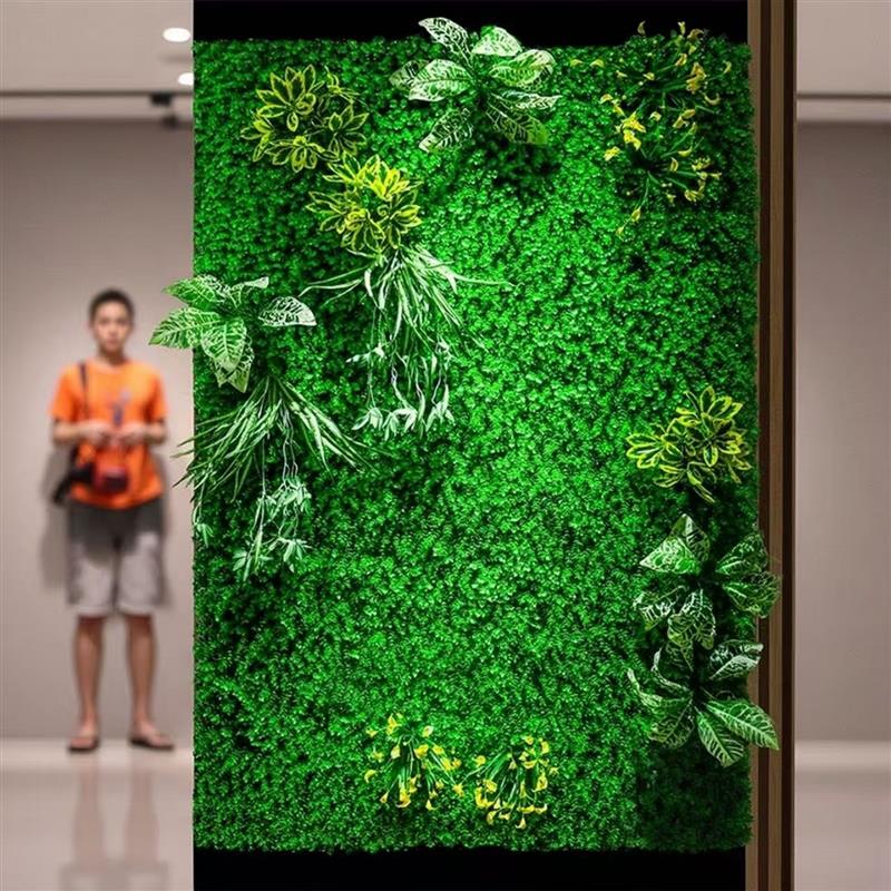 仿真植物墙背景墙面仿生绿植假花组合人工造草坪造景观室内外装饰