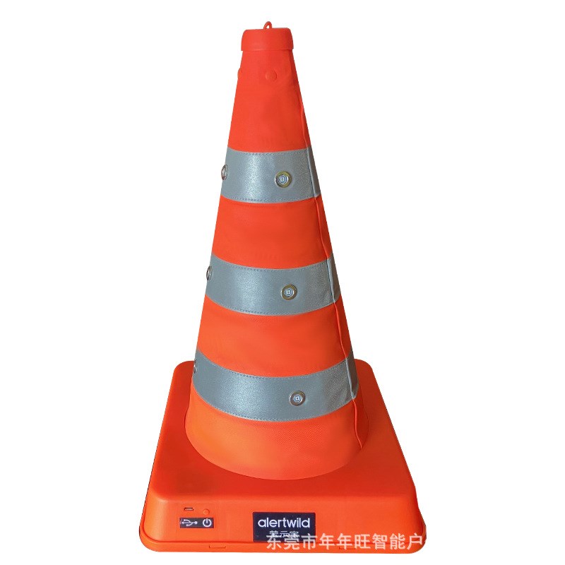 LED发光伸缩路锥反光雪糕筒路障锥桶防撞路锥警示柱发光警示路锥
