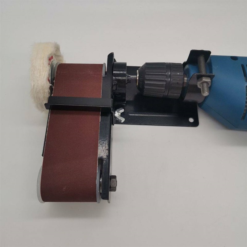 手电钻改砂带机小型打磨机家用磨剪刀菜刀斧头DIY手工