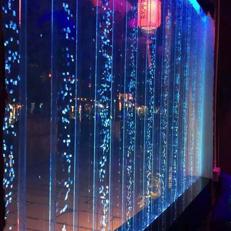 水幕墙流水墙气泡水舞大型亚克力屏风隔断玄关鱼缸客厅水族箱定做