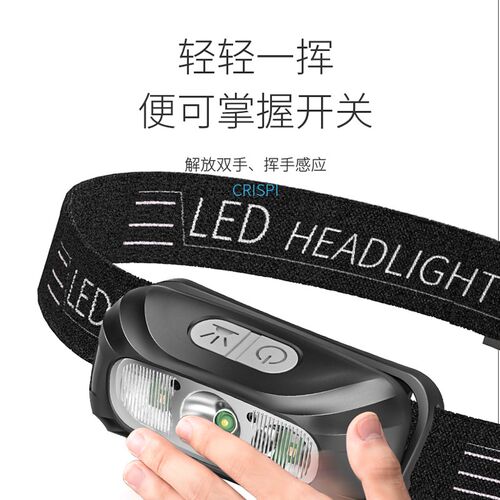 LED头灯超亮可充电头戴式强光感应小型手电筒便携长续航夜钓鱼灯