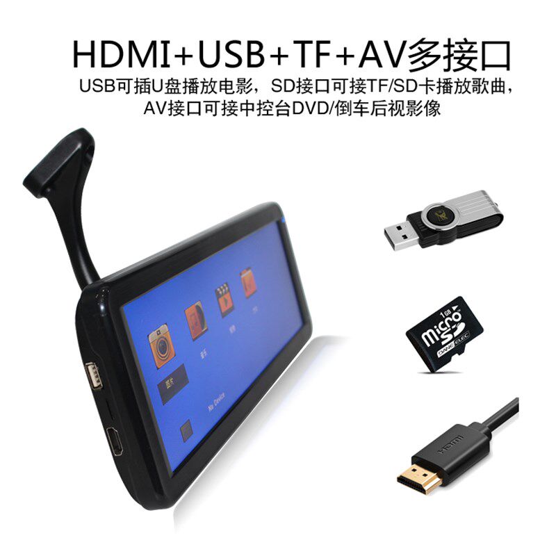 12.2寸汽车用车载三分割画面后视镜显示器2/3分屏倒车影像系统MP5