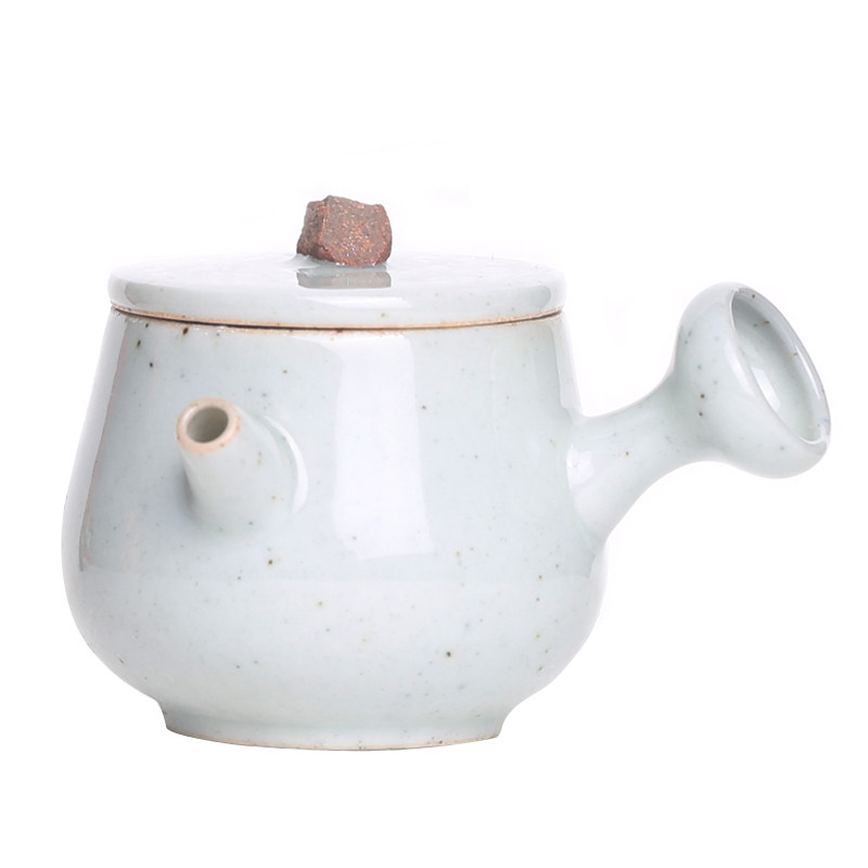 迷你袖珍侧把壶陶瓷小壶单人儿童冲茶一杯量茶具旅行小巧便携个性