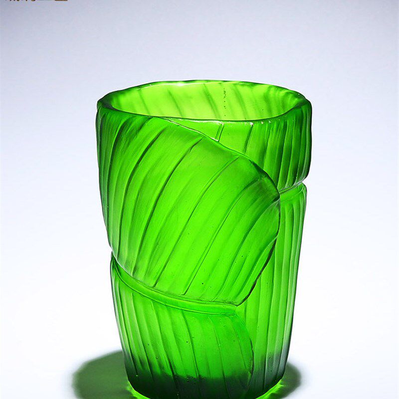 高端釉面艺术香蕉桶工具桶笔筒花瓶鲜花冷盘餐桌客厅装饰摆件