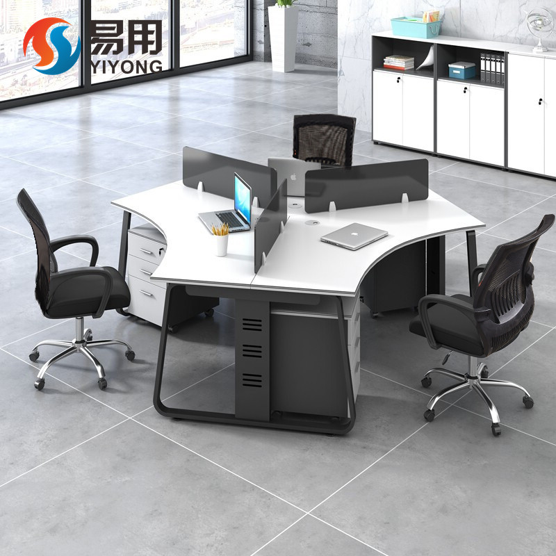 办公桌三人位简约现代3人6人办公家具创意办公桌椅组合员工电脑桌