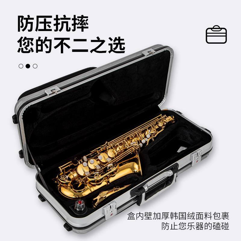 新款中音萨克斯箱包,ABS材质,耐磨性强,防水。双肩背。