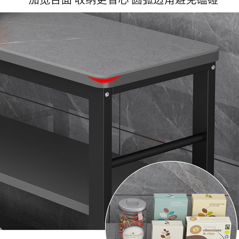 厨房置物架多层切菜台架多功能落地储物架烤箱微波炉锅具收纳架子