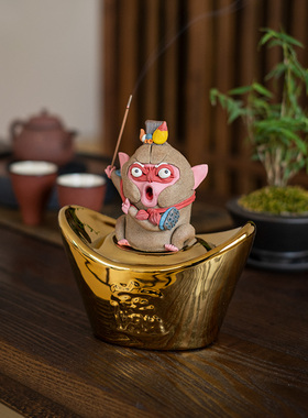 器十二孙悟空摆件茶宠七彩祥云齐天大圣猴子斗战圣佛可爱精品可养