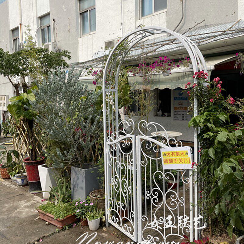 欧式铁艺拱门庭院门婚庆铁架子户外庭外花架花园爬藤架铁鲜花园艺