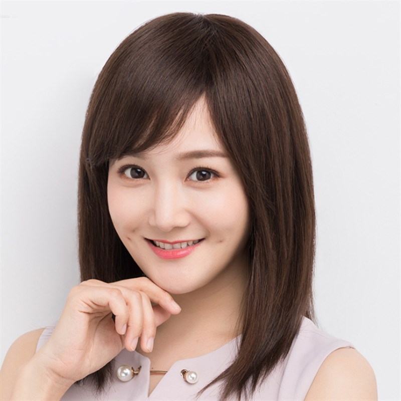 整顶假发女中长发圆脸假发全头套式光头假发真发全真人发女士假发