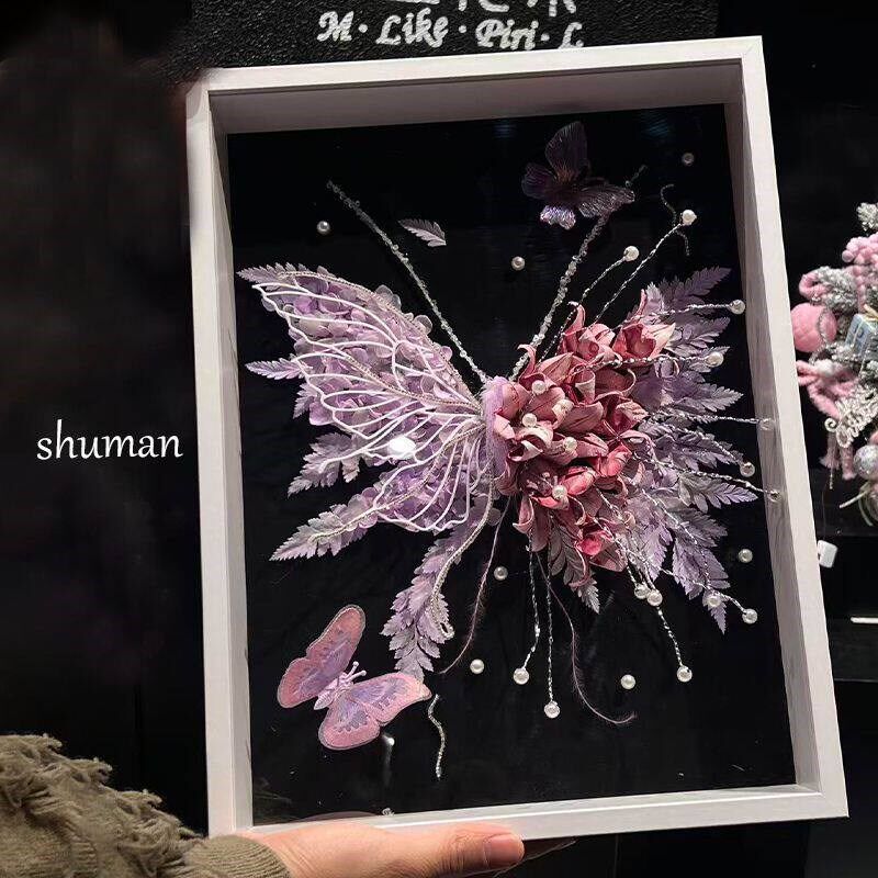 手工DIY蝴蝶有钱花相框花束材料包超仙礼物创意折纸摆件装饰立体