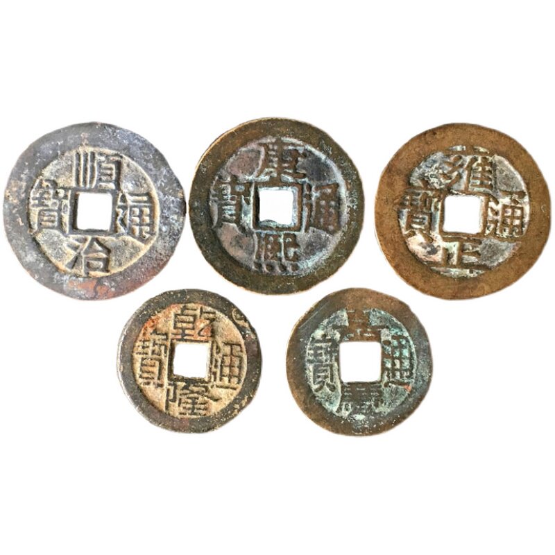 五帝钱门对门真品压门槛过门石专用卧室六帝铜钱古币葫芦纯铜挂件