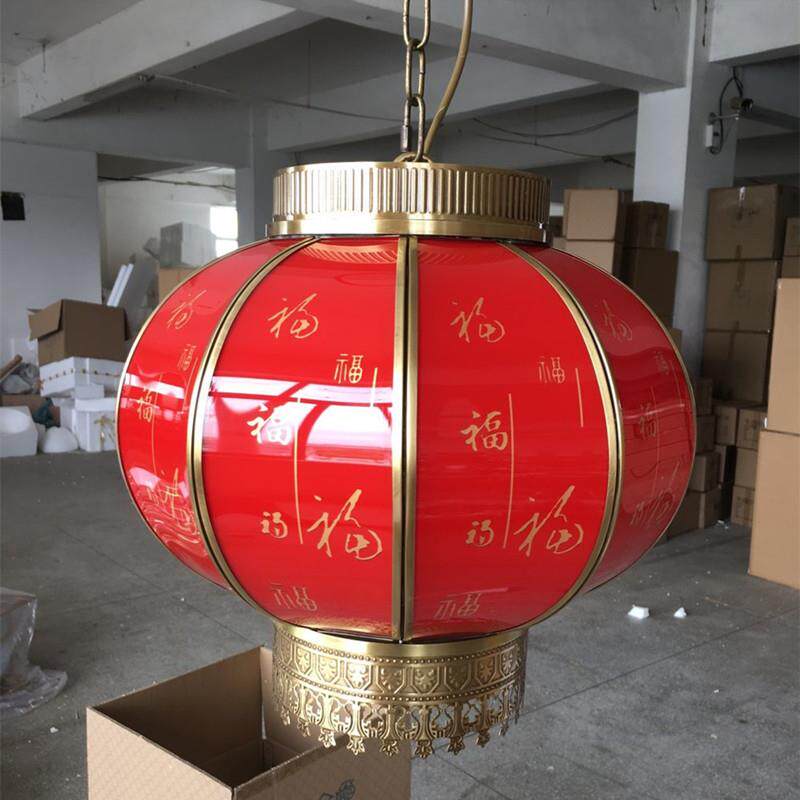 全铜走廊门厅灯中式大门吊灯中国风灯笼吊灯书房LED灯阳台走道灯