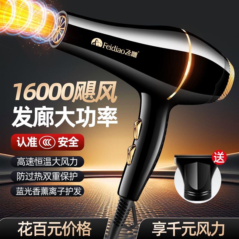 发廊电吹风机大功率理发店专用家用速干恒温冷热风负离子护发静音