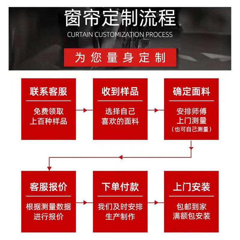 品牌全屋定制遮光飘窗窗帘帘头窗幔凸窗送帘头送轨道全国满包安装