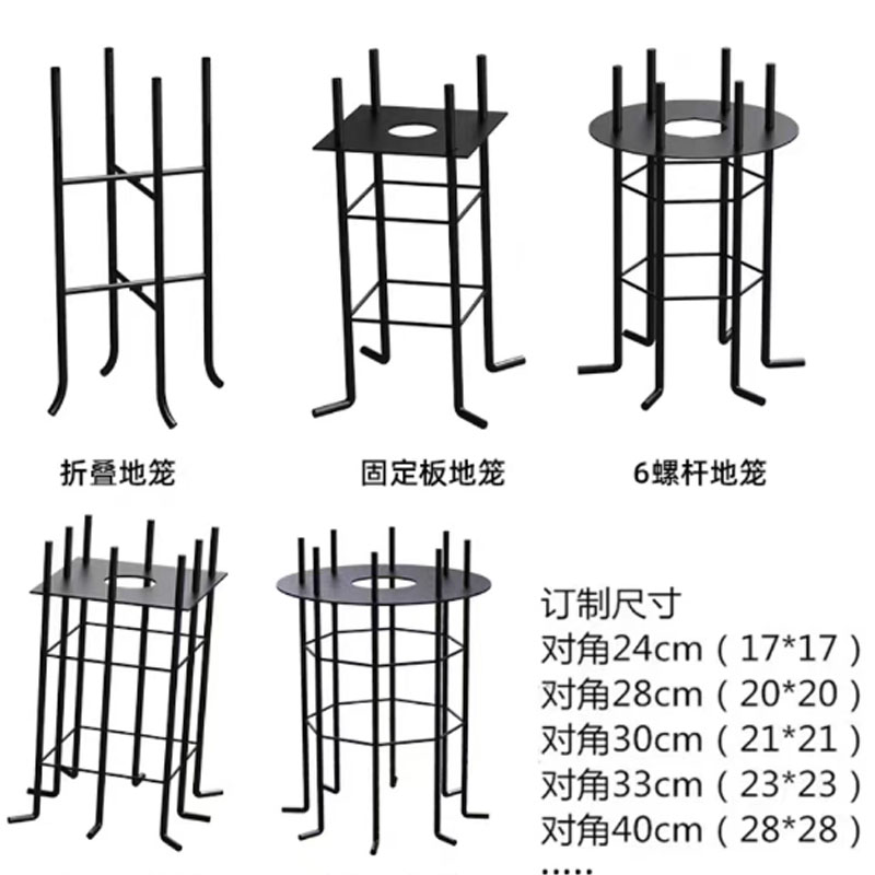 路灯杆预埋件地脚笼钢筋基础笼户外监控太阳能立杆热弯折叠式螺栓