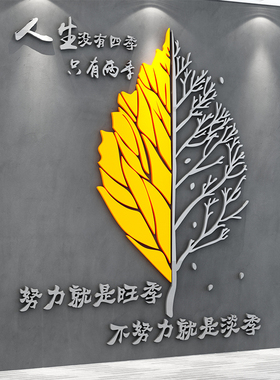 办公室励志标语3d立体墙贴画公司企业文化墙激励文字墙面装饰会议