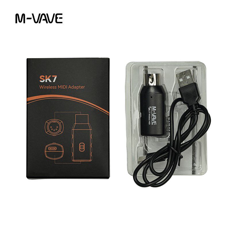M-VAVE 无线蓝牙 MIDI A/B适配器收发器电钢琴电子琴电吹管连接线
