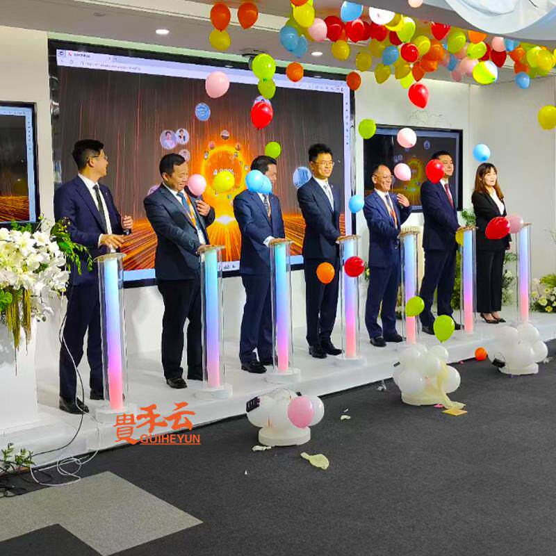 启动仪式发光能量柱手掌立柱开幕庆典压克力道具七彩灯光柱启动柱