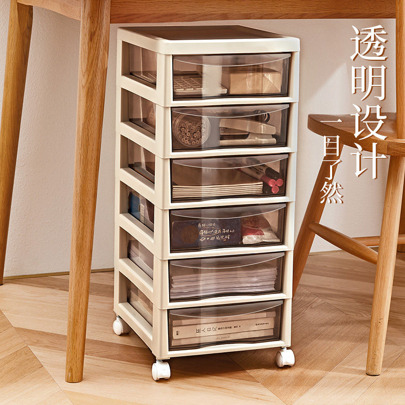 星优办公桌面收纳柜子抽屉式收纳盒桌下a4文件文具用品储物整理箱