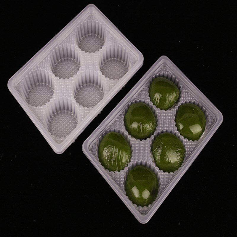 青团包装托6粒装清明果底托家用手工烘焙塑料托绿豆糕雪媚娘盒子