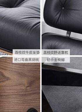 伊姆斯躺椅沙发椅轻奢单人沙发北欧休闲椅懒人沙发设计师老虎椅