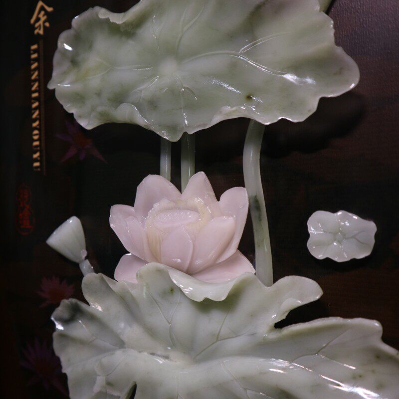 梅兰竹菊客厅装饰画新中式沙发背景墙玉雕壁画中国风过道木雕挂件
